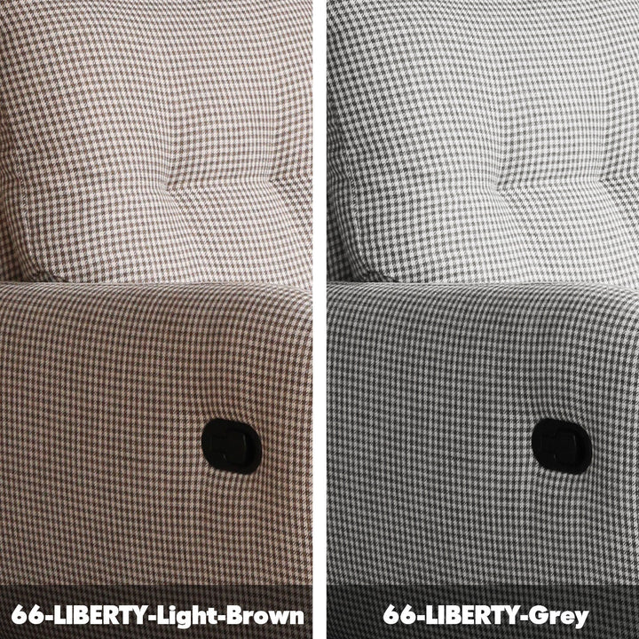 Cream Cotton Fabric Recliner 1 Seater Sofa LIBERTY