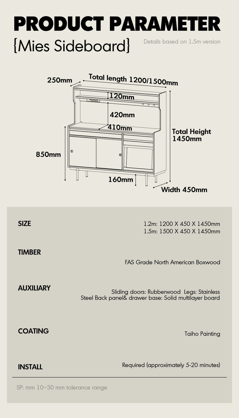 Bauhaus Sintered Stone Storage Side Cabinet MIES More Details and Instruction_10