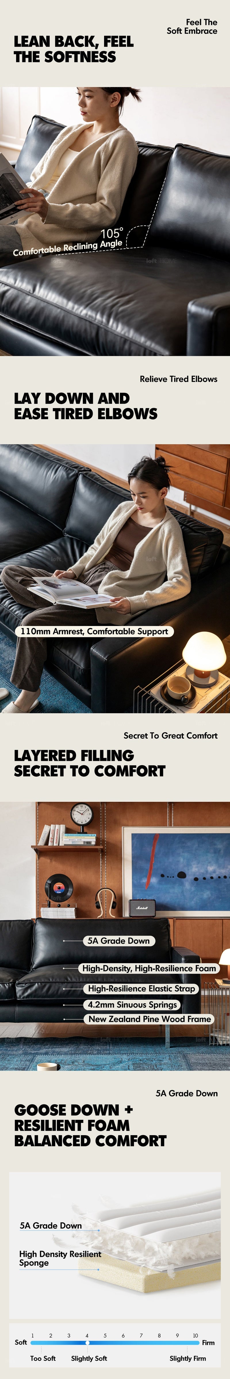 Minimalist Microfiber Leather 2 Seater Sofa UNIQUE More Details and Instruction_5
