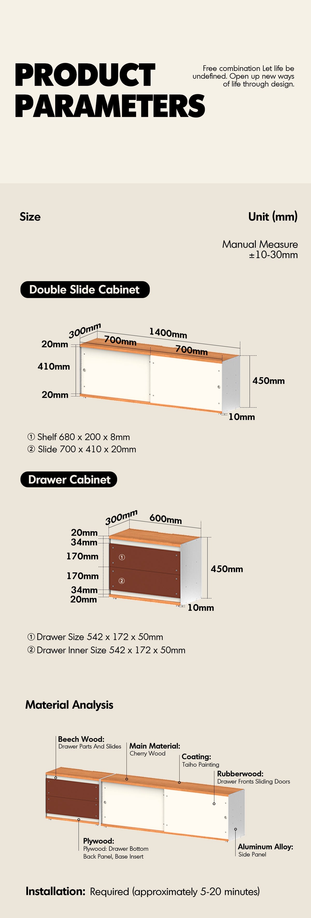 Bauhaus Aluminium Modular TV Console GEOMETRIC More Details and Instruction_9