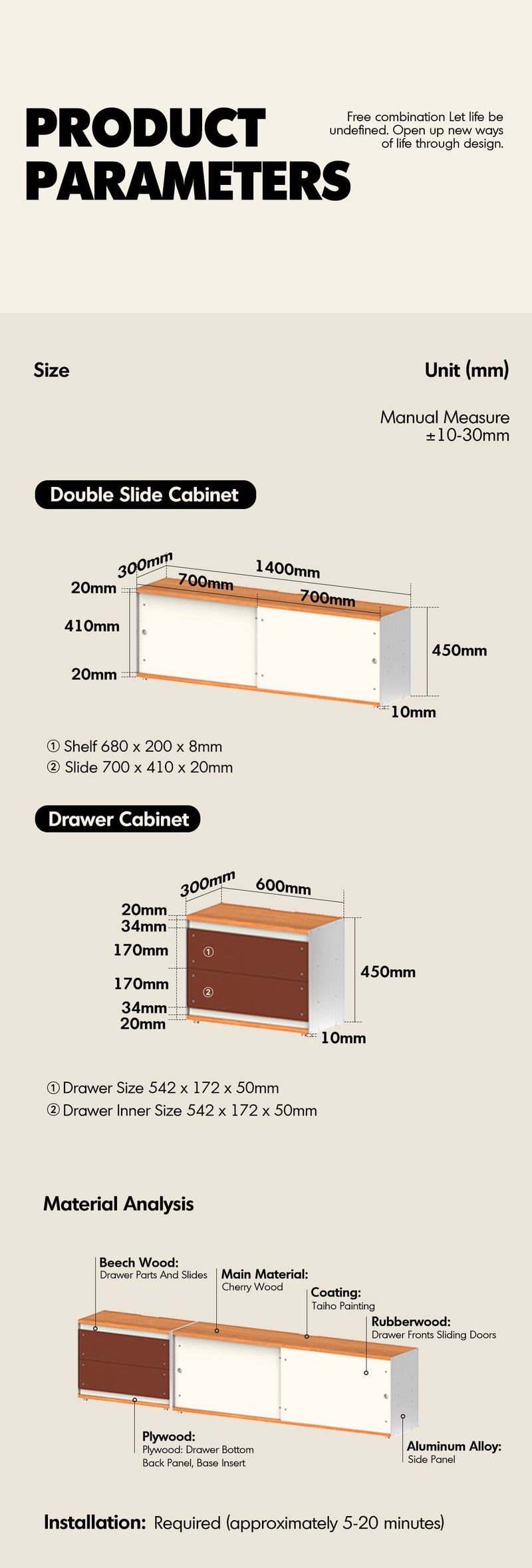 Bauhaus Aluminium Modular TV Console GEOMETRIC More Details and Instruction_9