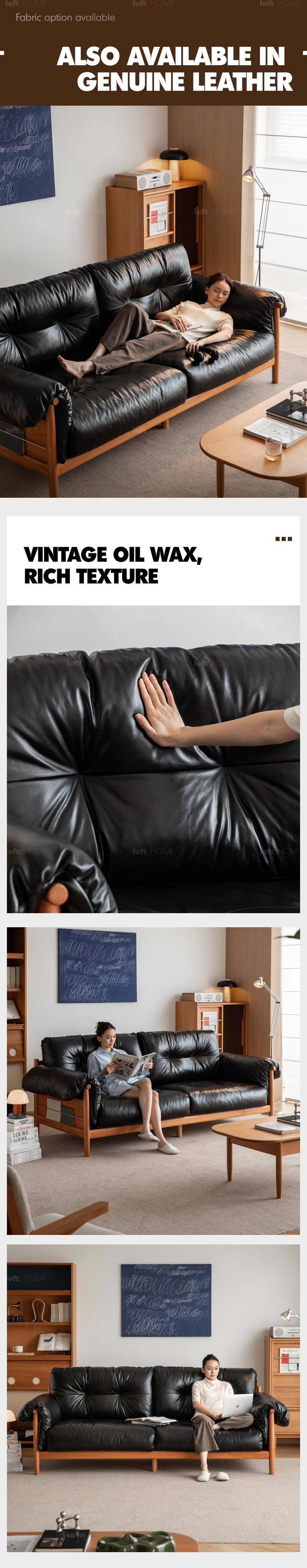 Scandinavian Chenille Velvet Fabric Cherry Wood 3 Seater Sofa OPEN BACKED More Details and Instruction_7