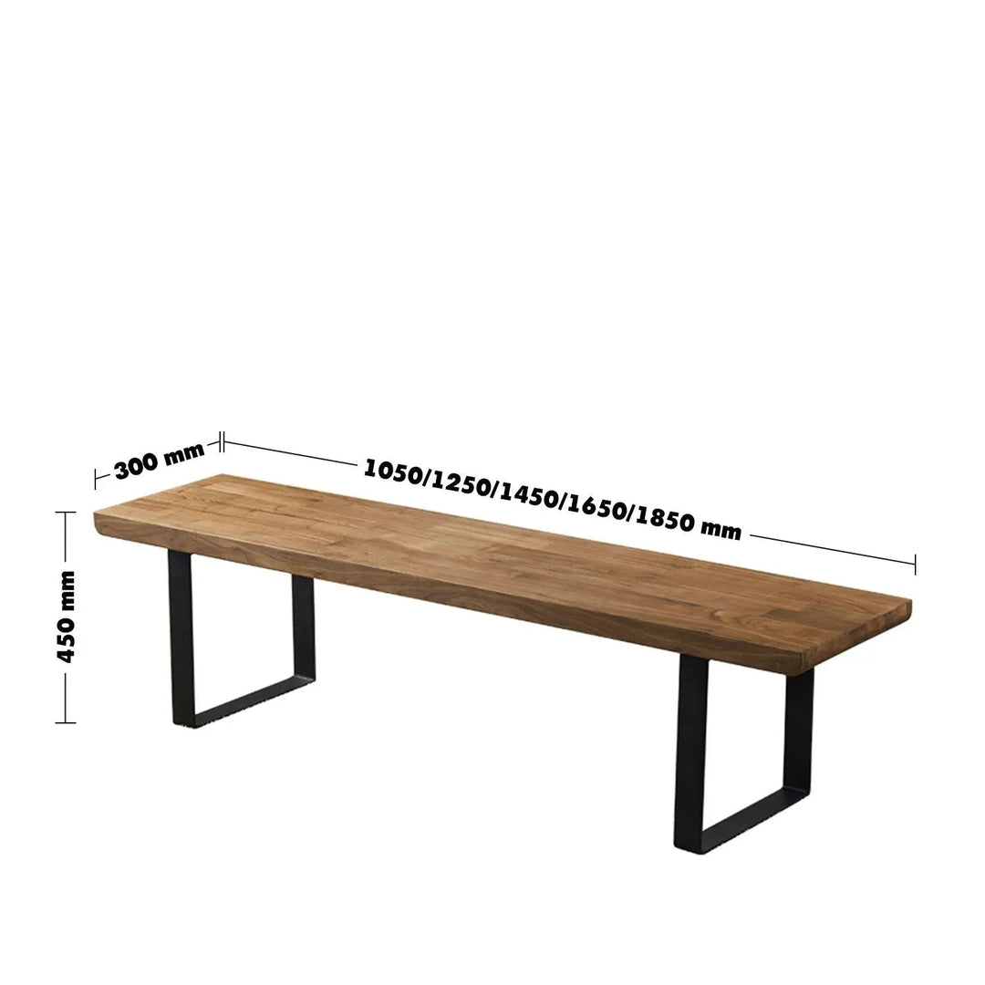 Industrial Pine Wood Dining Bench U SHAPE