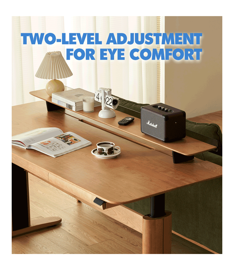 Scandinavian Cherry Wood Electric Height Adjustable Study Table UP More Details and Instruction_8