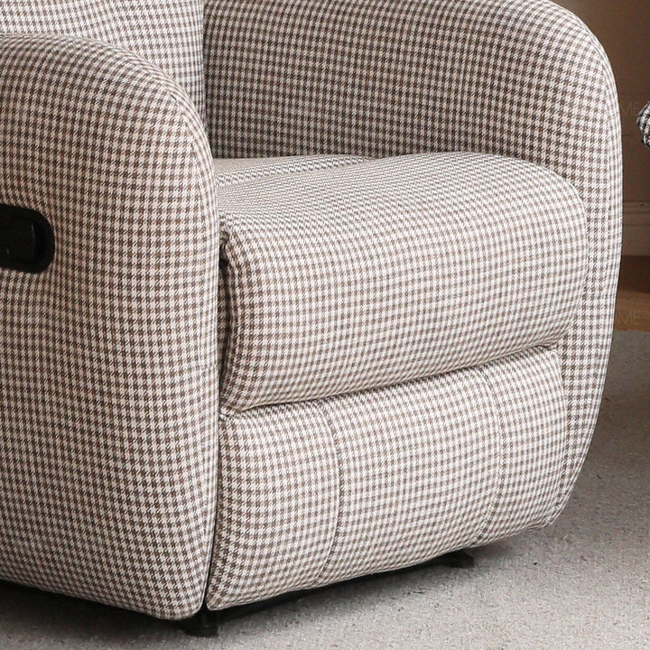 Cream Cotton Fabric Recliner 1 Seater Sofa LIBERTY