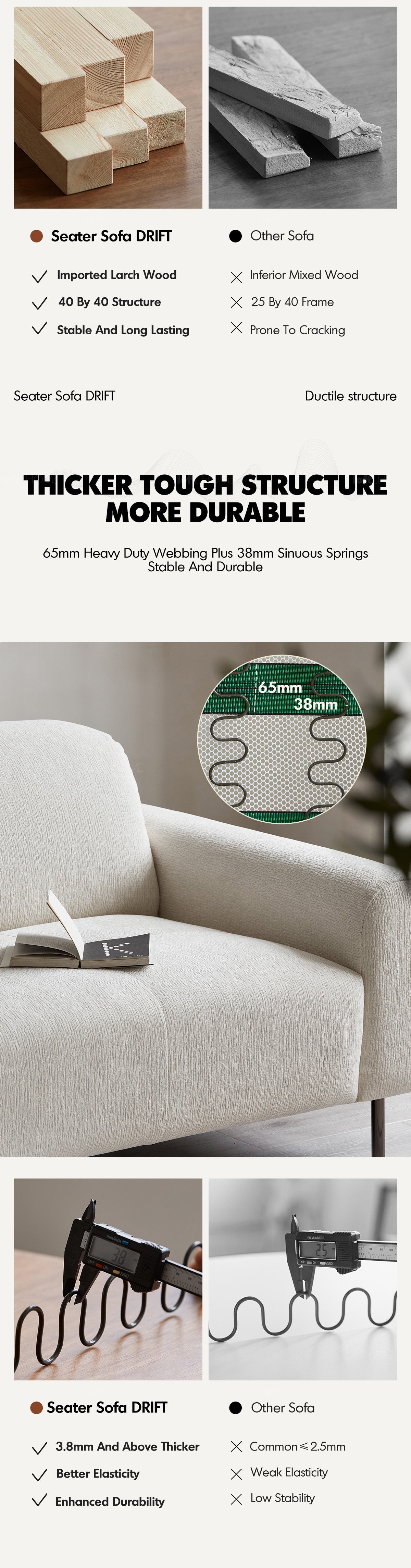 Minimalist Chenille Velvet Fabric 1 Seater Sofa DRIFT More Details and Instruction_14