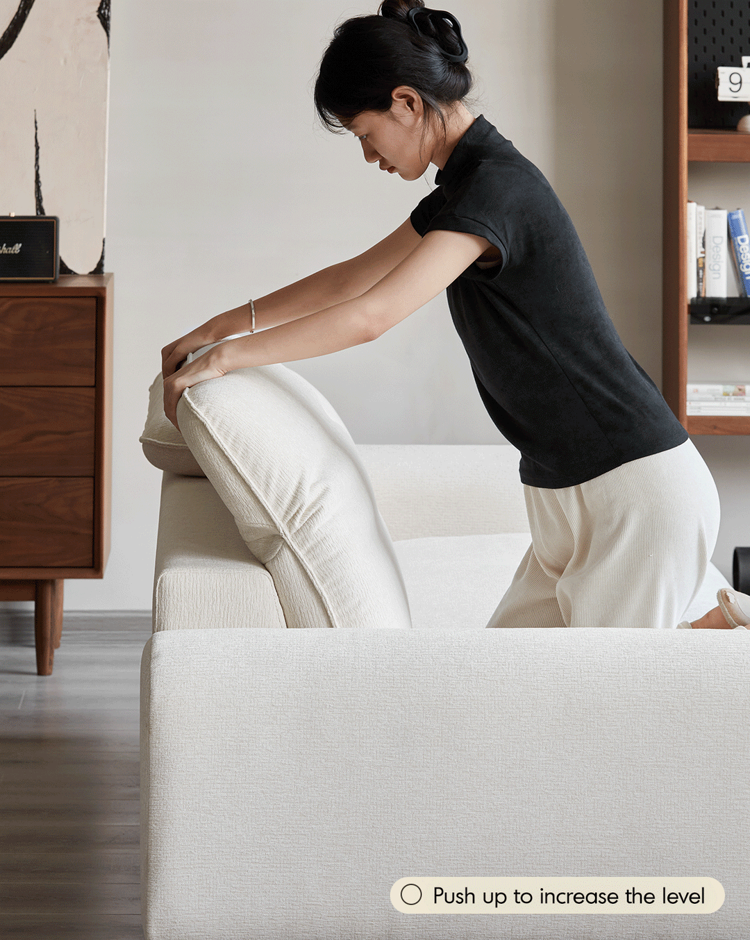 Minimalist Chenille Velvet Fabric 2 Seater Sofa DRIFT