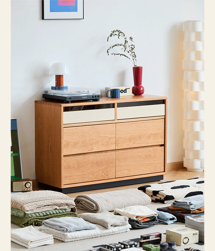 Scandinavian Cherry Wood Chest Of Drawers TIMELESS 6