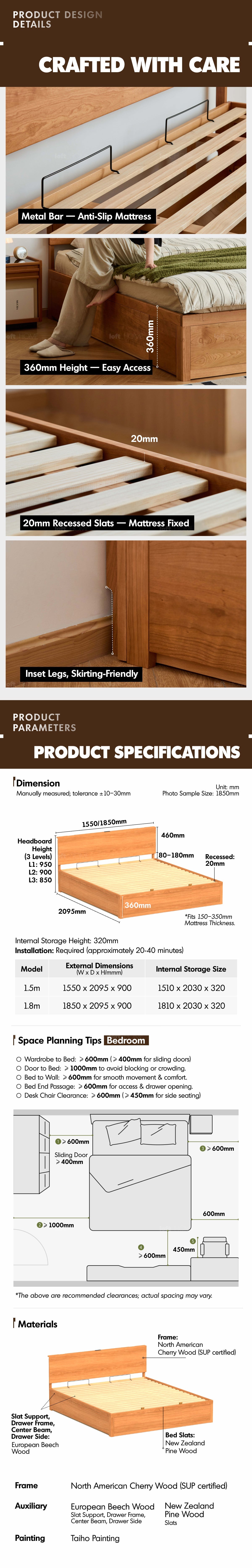 Vintage Boxwood Lift-Up Storage Bed With Drawer KANGAROO More Details and Instruction_10
