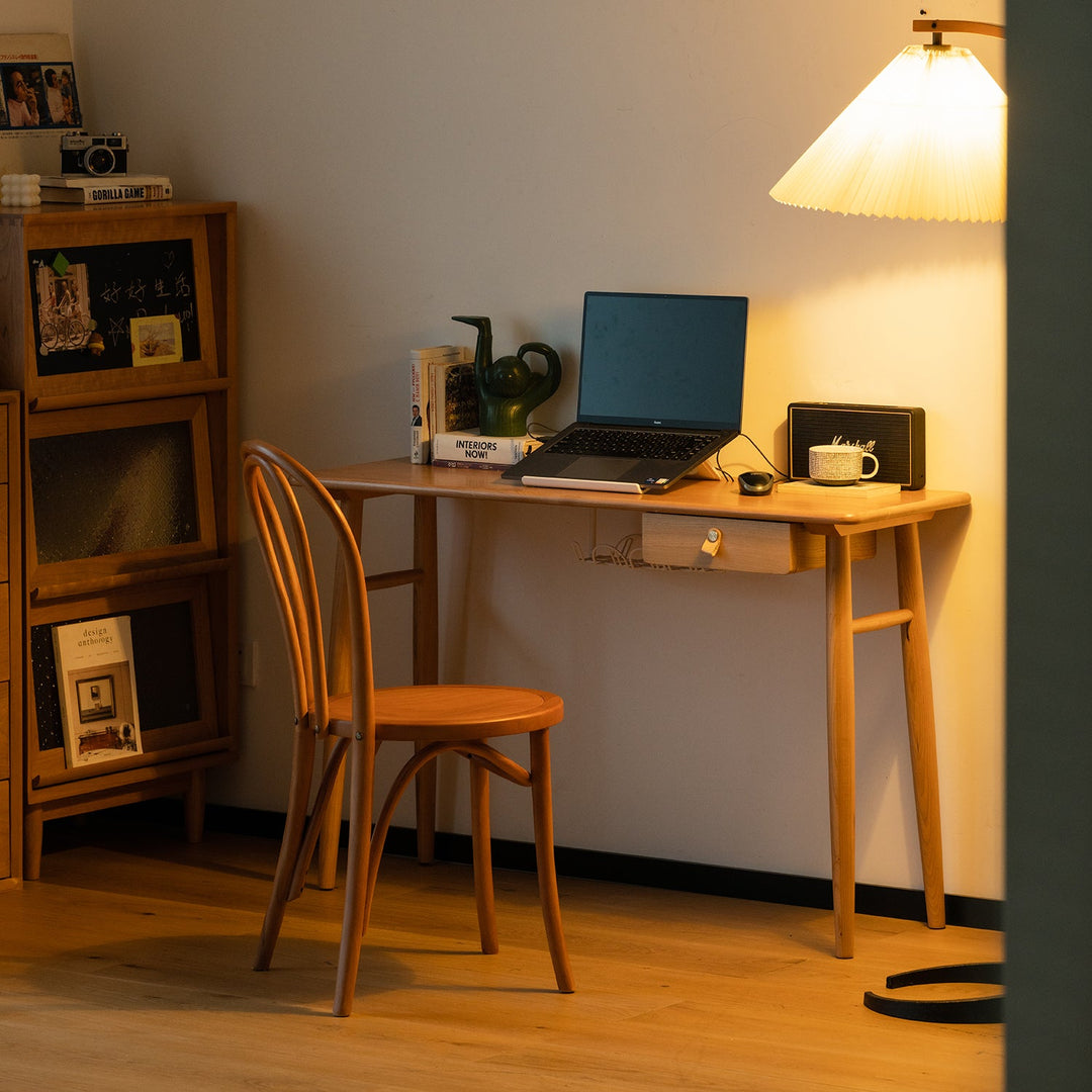 Scandinavian Cherry Wood Study Table KASHIMA