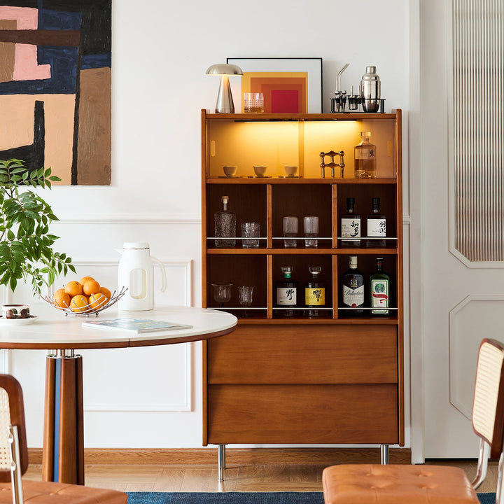 Vintage Boxwood Display Cabinet MIES