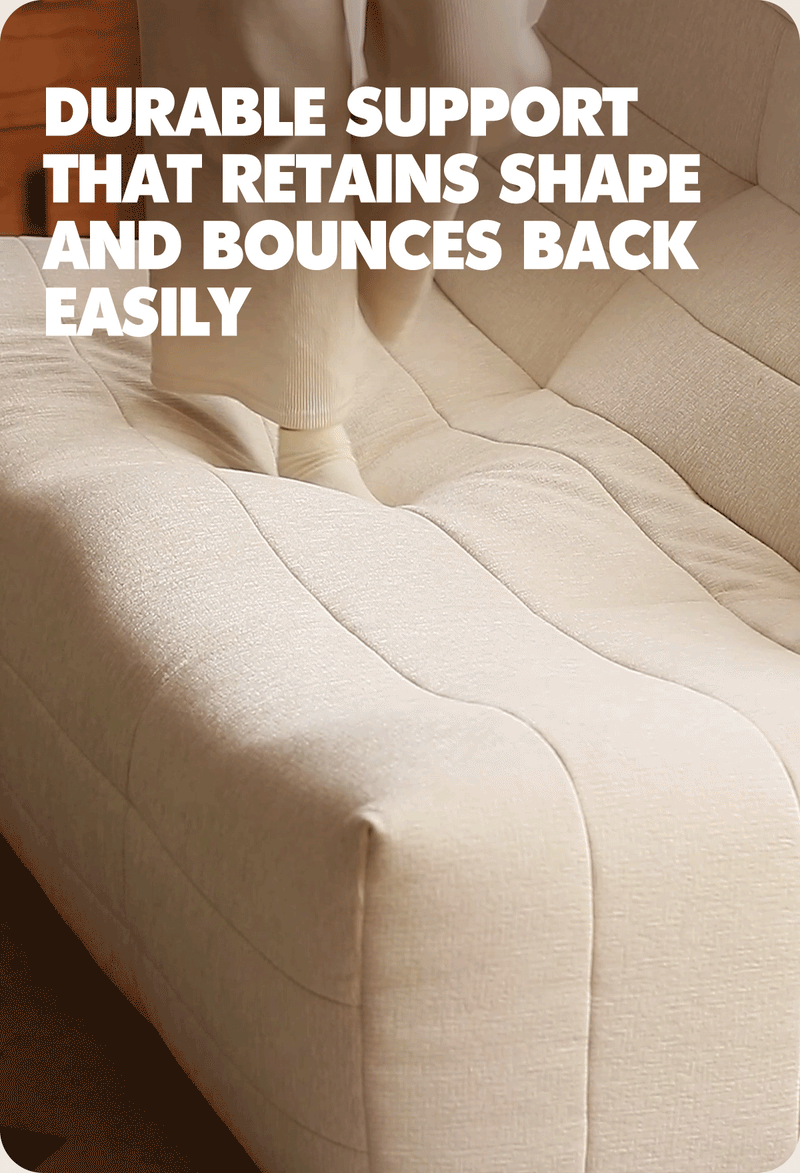 Cream Chenille Velvet Fabric 2 Seater Sofa CURLY More Details and Instruction_10