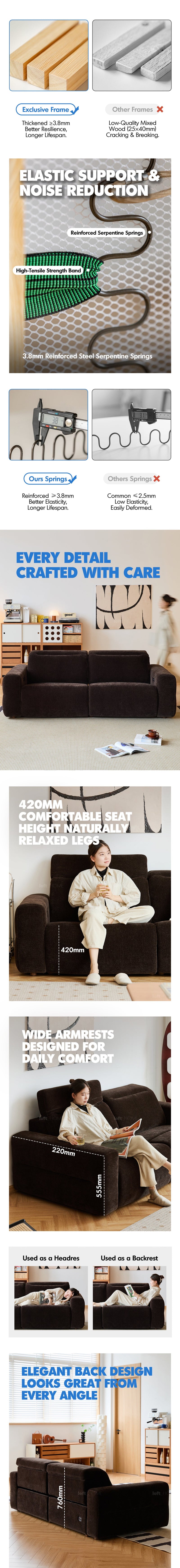 Cream Chenille Velvet Fabric Electric Recliner 2 Seater Sofa LOLO More Details and Instruction_10