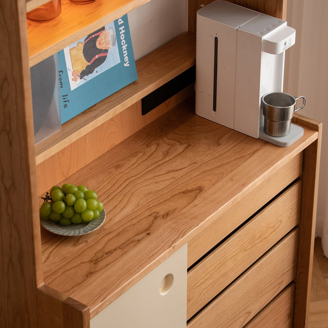 Scandinavian Cherry Wood Storage Side Cabinet TIME