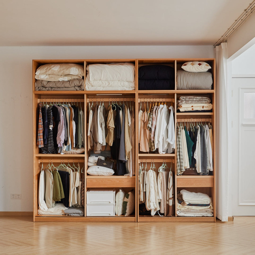 Scandinavian Cherry Wood Sliding Door Wardrobe AUTUMN