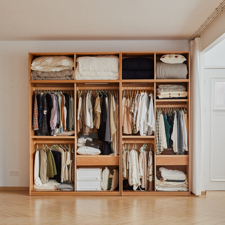 Scandinavian Cherry Wood Sliding Door Wardrobe AUTUMN