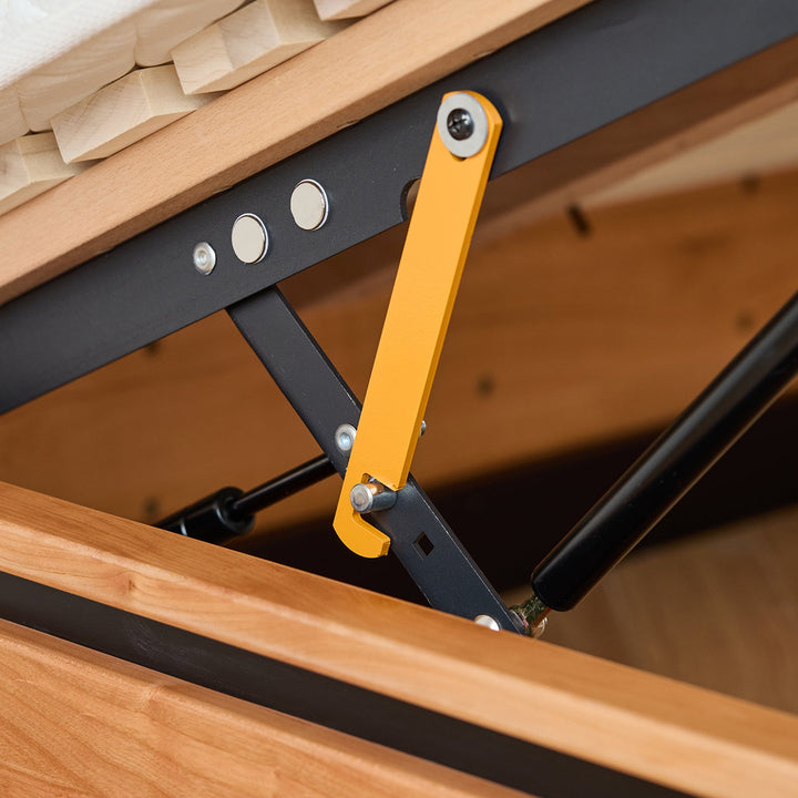 Scandinavian Cherry Wood Storage Bed TOAST