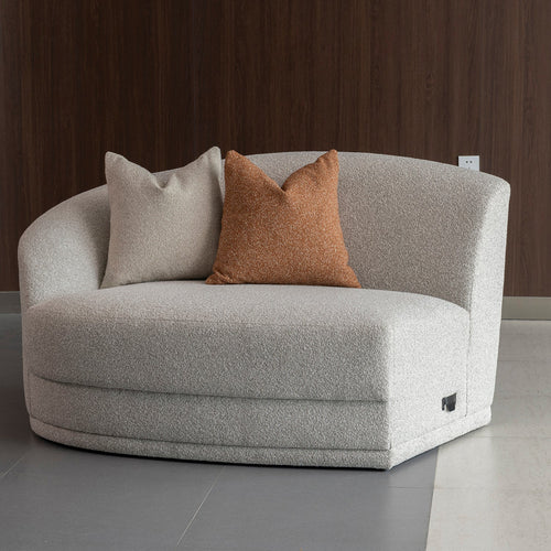 Modern Boucle Fabric Modular Corner 1 Seater Sofa CURVA Good to Know Preview-1