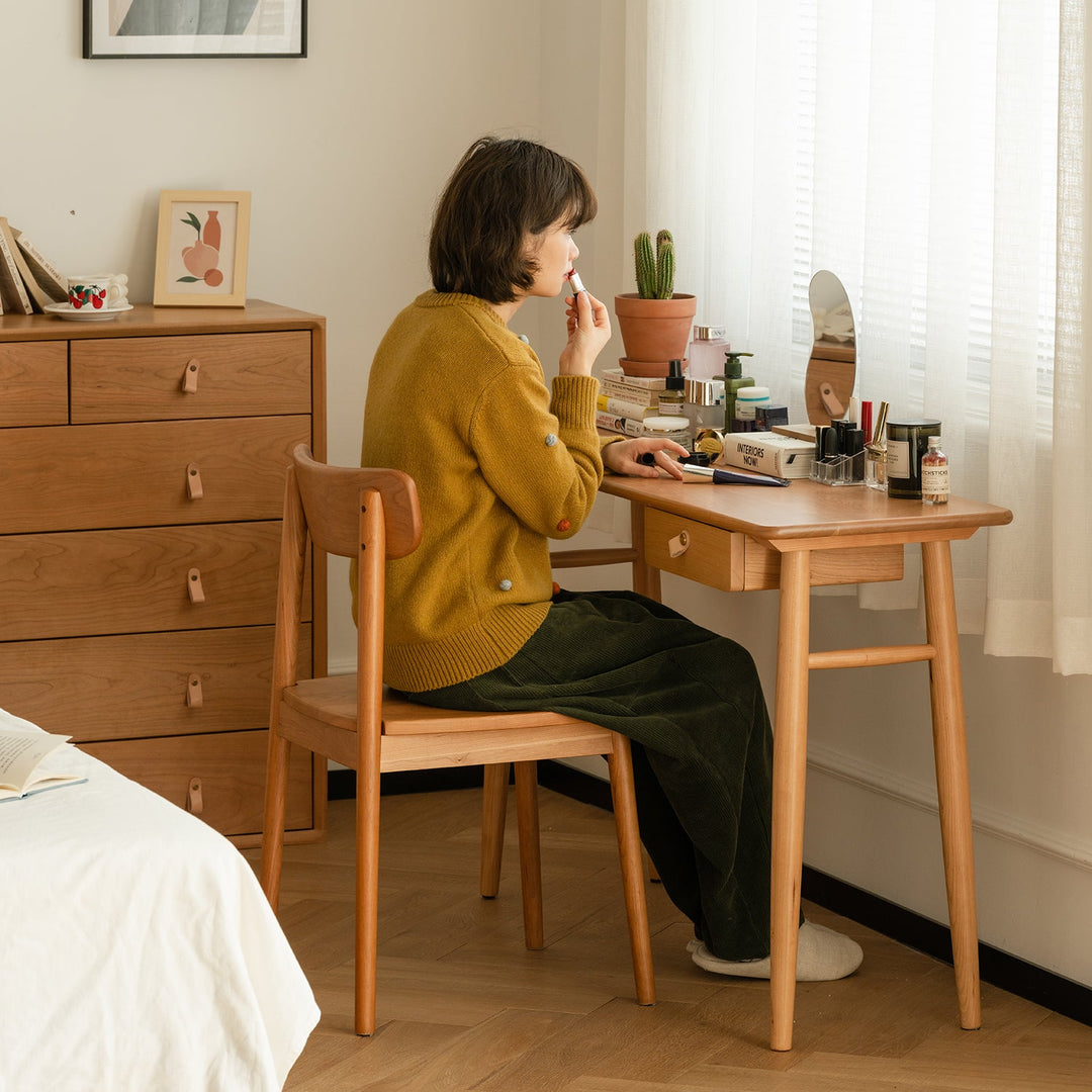 Scandinavian Cherry Wood Study Table KASHIMA
