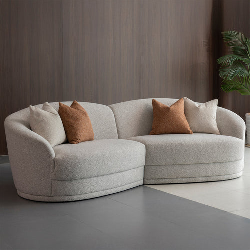 Modern Boucle Fabric Modular Sectional 4 Seater Sofa CURVA Good to Know Preview-1