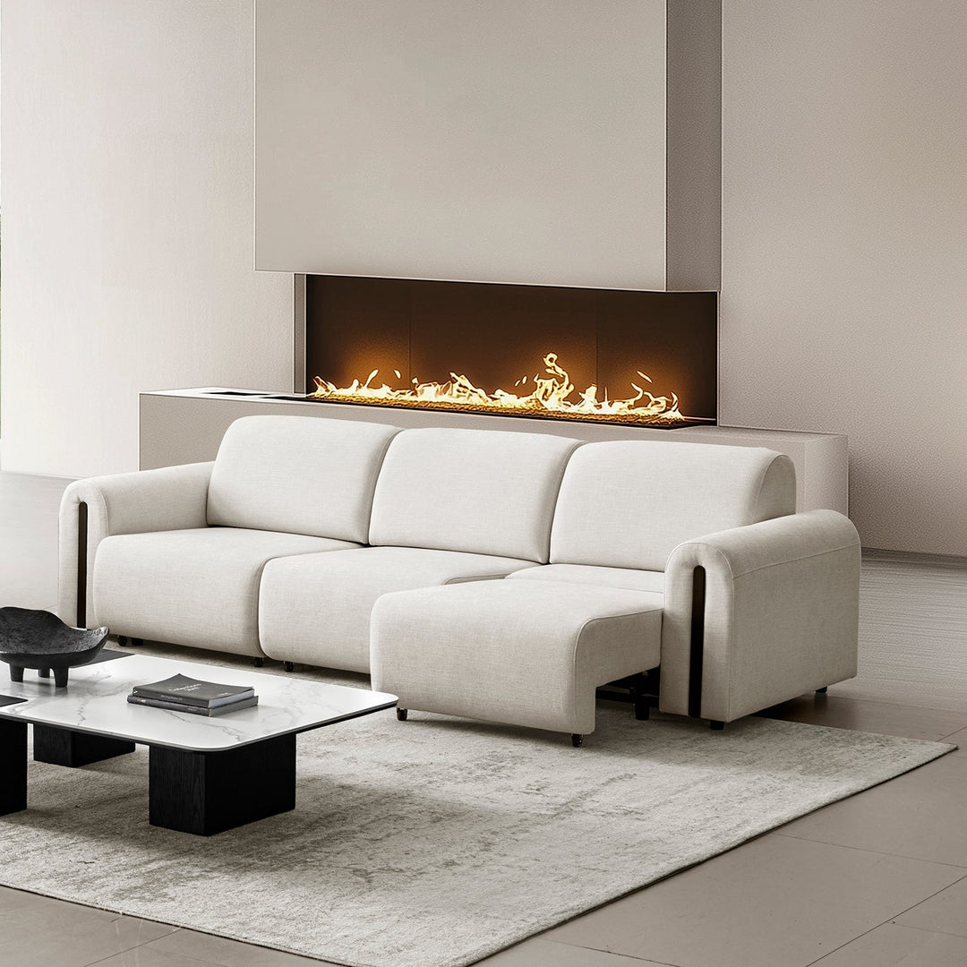 Modern Mixed Weave Fabric Electional Sectional 3 Seater Sofa Bed PLAINA