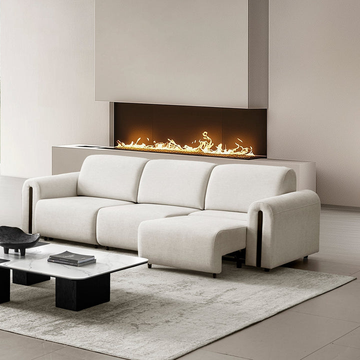 Modern Mixed Weave Fabric Electional Sectional 3 Seater Sofa Bed PLAINA