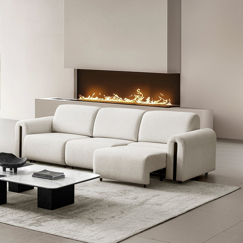 Modern mixed weave fabric electional sectional 3 seater sofa bed plaina primary product view.