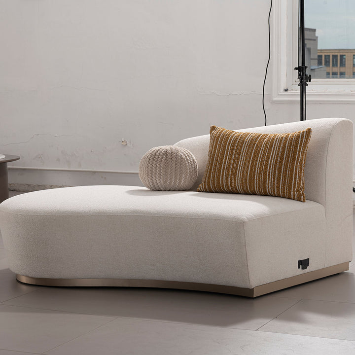 Modern Boucle Fabric Modular Chaise 2 Seater Sofa LOOMI