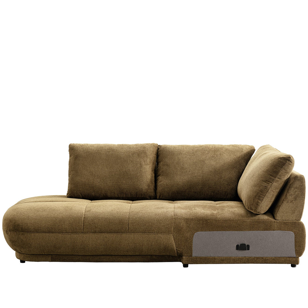 Cream Cotton Fabric Modular Chaise 2 Seater Sofa MOSSY