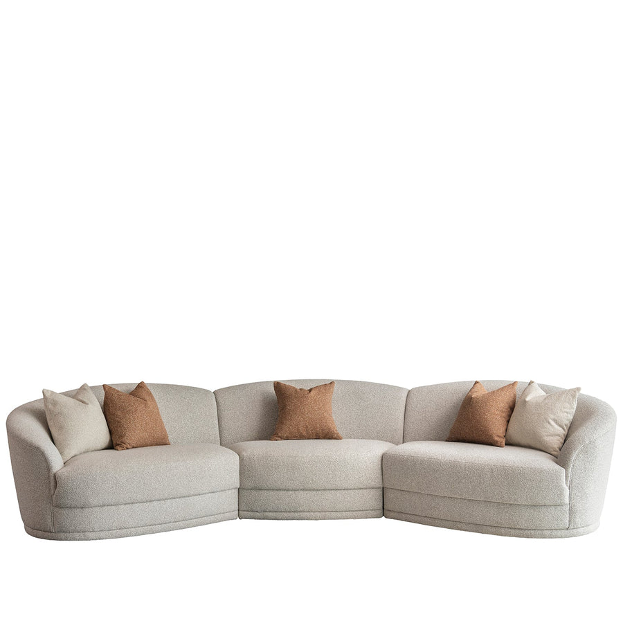 Modern Boucle Fabric Modular Sectional 5 Seater Sofa CURVA