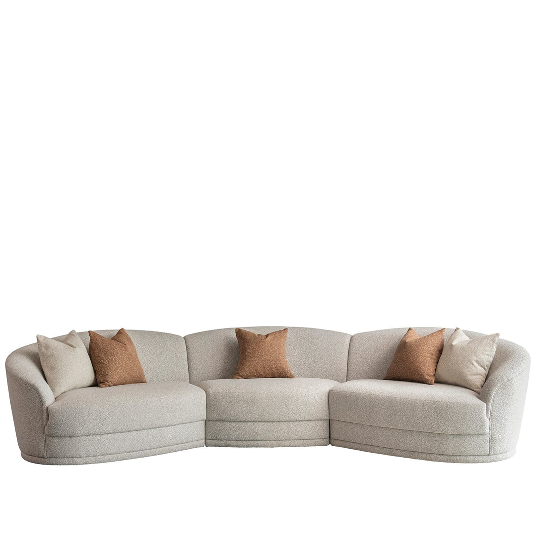 Modern Boucle Fabric Modular Sectional 5 Seater Sofa CURVA
