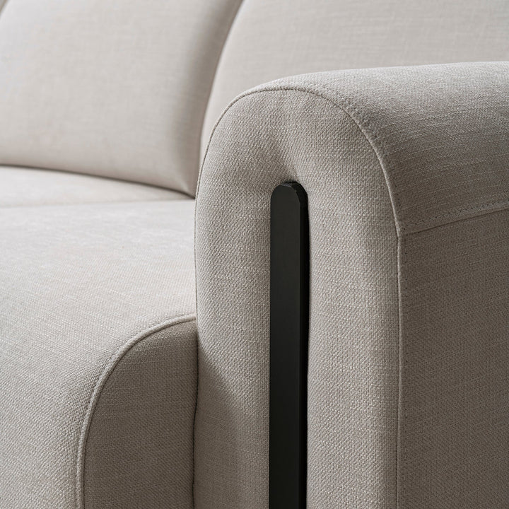 Modern mixed weave fabric electional sectional 3 seater sofa bed plaina material variants.