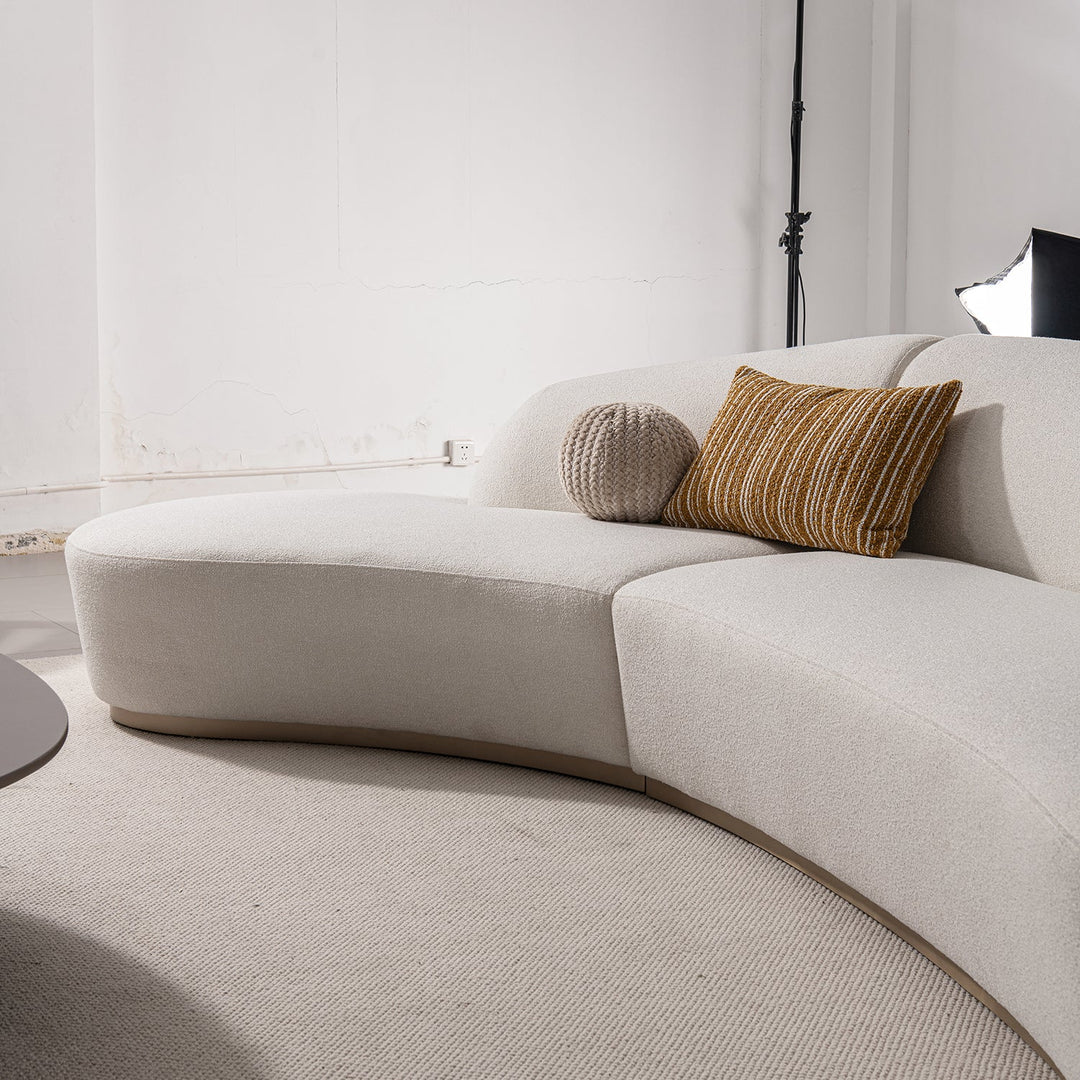 Modern Boucle Fabric Modular Chaise 2 Seater Sofa LOOMI