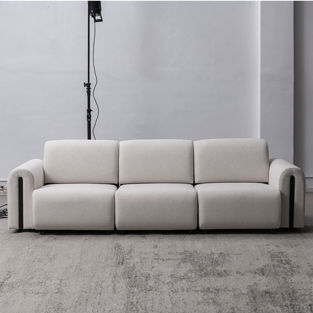 Modern Mixed Weave Fabric Electional Sectional 3 Seater Sofa Bed PLAINA
