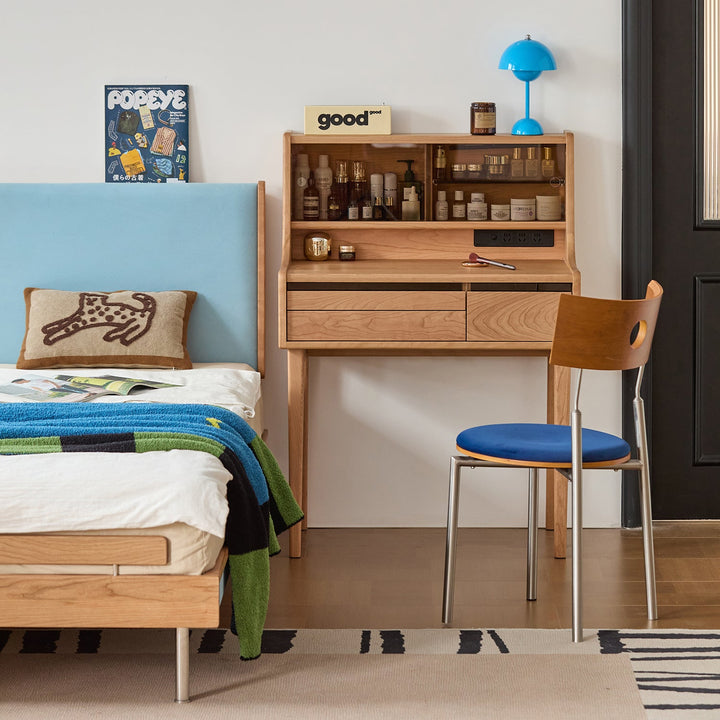 Scandinavian Cherry Wood Dressing Table FLOATING LIGHT