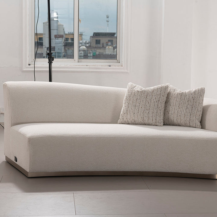 Modern Boucle Fabric Modular Corner 2 Seater Sofa LOOMI