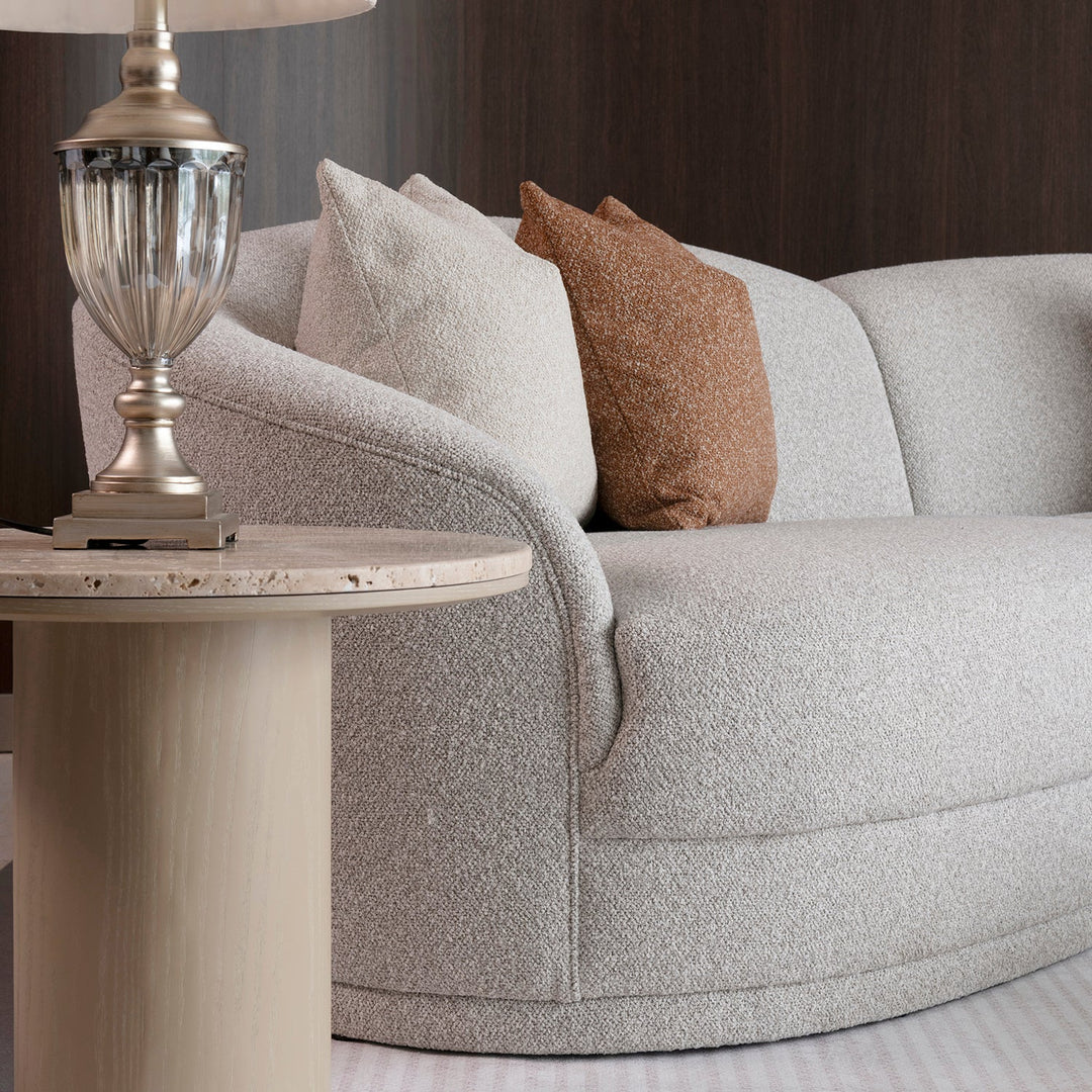 Modern Boucle Fabric Modular Sectional 6 Seater Sofa CURVA