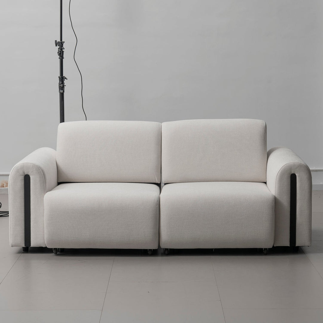 Modern mixed weave fabric electional sectional 2 seater sofa bed plaina with context.
