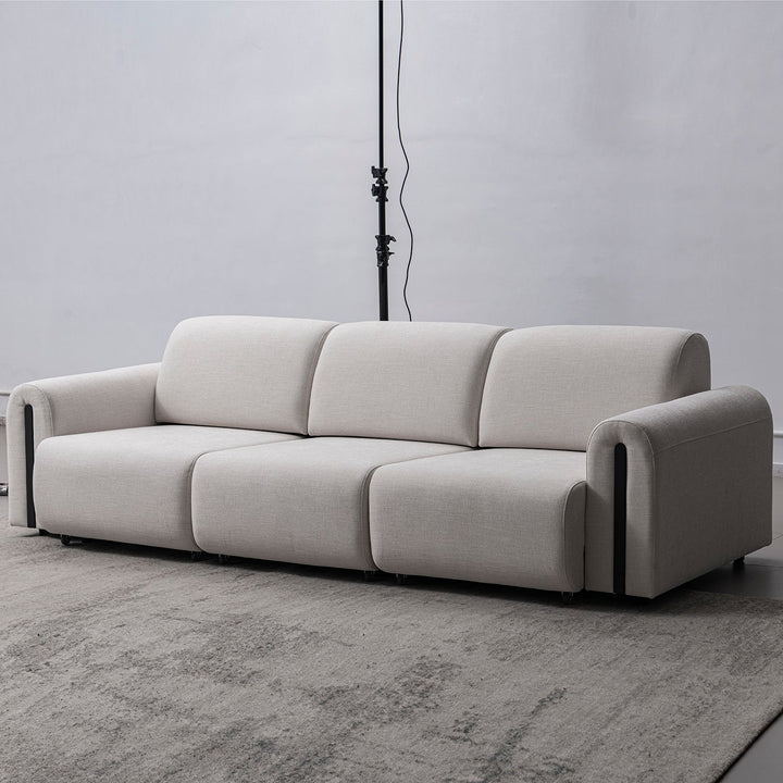 Modern Mixed Weave Fabric Electional Sectional 3 Seater Sofa Bed PLAINA
