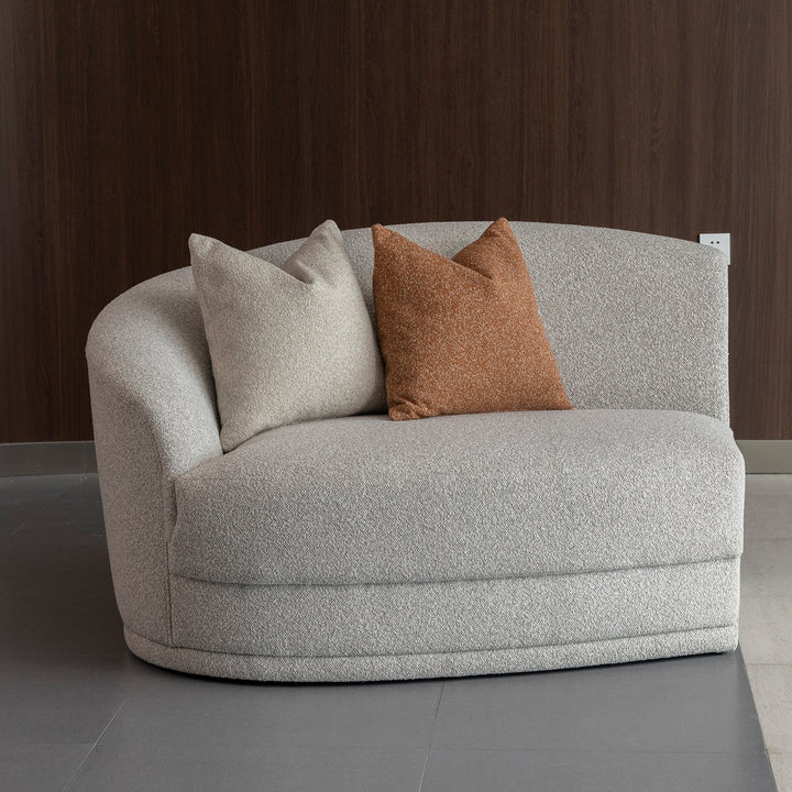 Modern Boucle Fabric Modular Corner 1 Seater Sofa CURVA