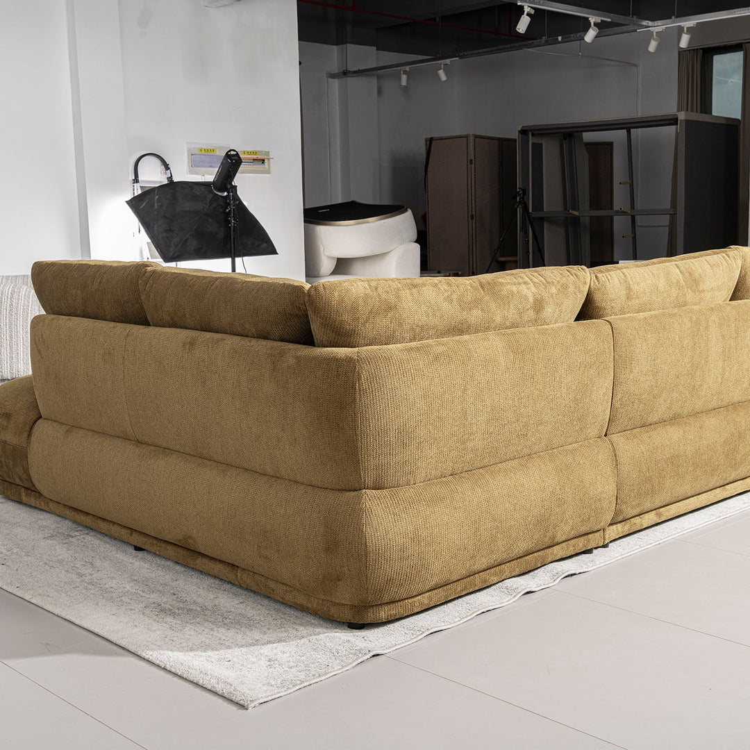 Cream Cotton Fabric Modular L Shape Sectional Sofa 3+L MOSSY