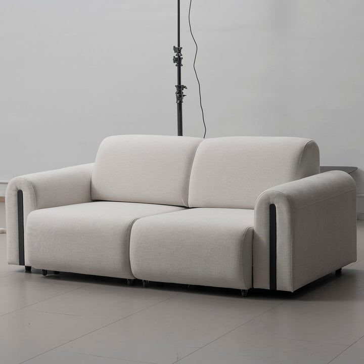 Modern mixed weave fabric electional sectional 2 seater sofa bed plaina in details.