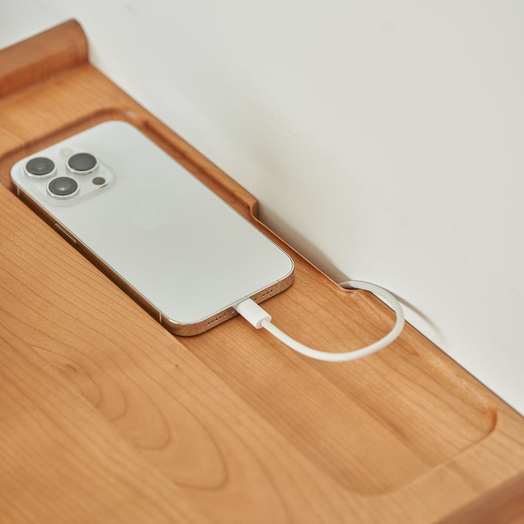 Scandinavian Cherry Wood Side Table SHELL