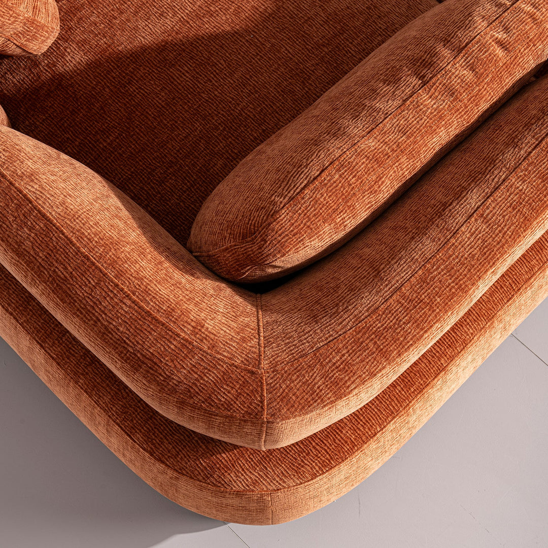 Cream Velvet Fabric Modular L Shape Sectional Sofa 4+L BUBBA