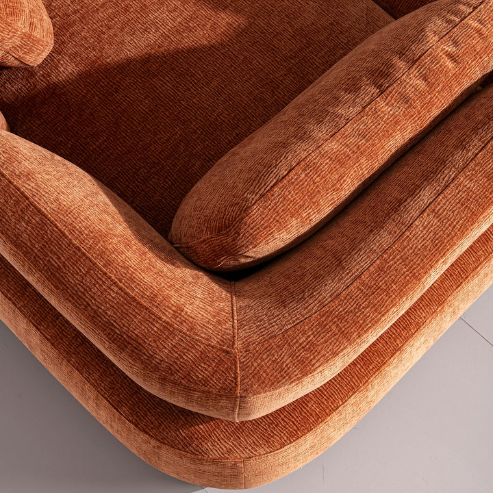 Cream Velvet Fabric Modular Corner 3 Seater Sofa BUBBA