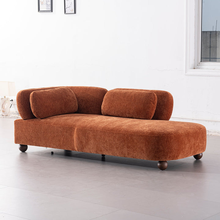 Cream Velvet Fabric Modular Chaise 2 Seater Sofa BUBBA