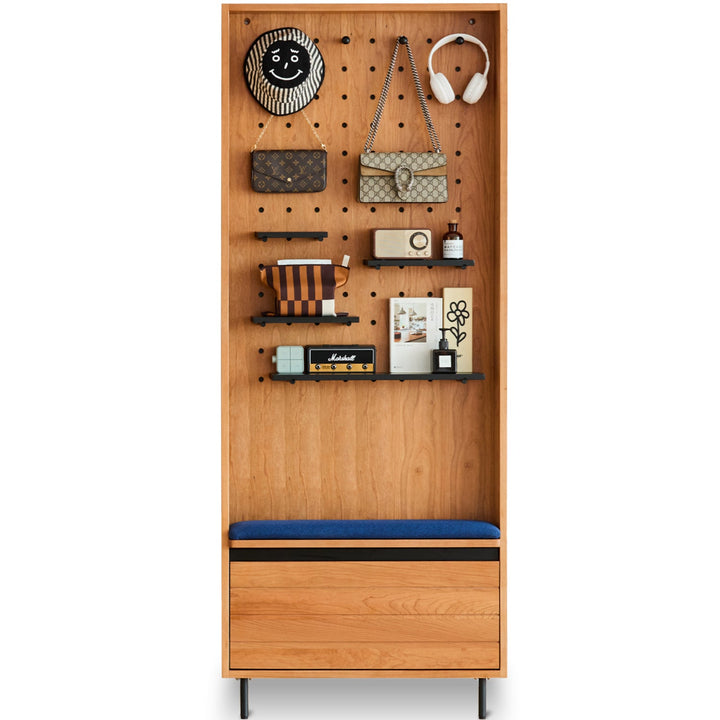 Scandinavian Cherry Wood Shoe Cabinet CORNER