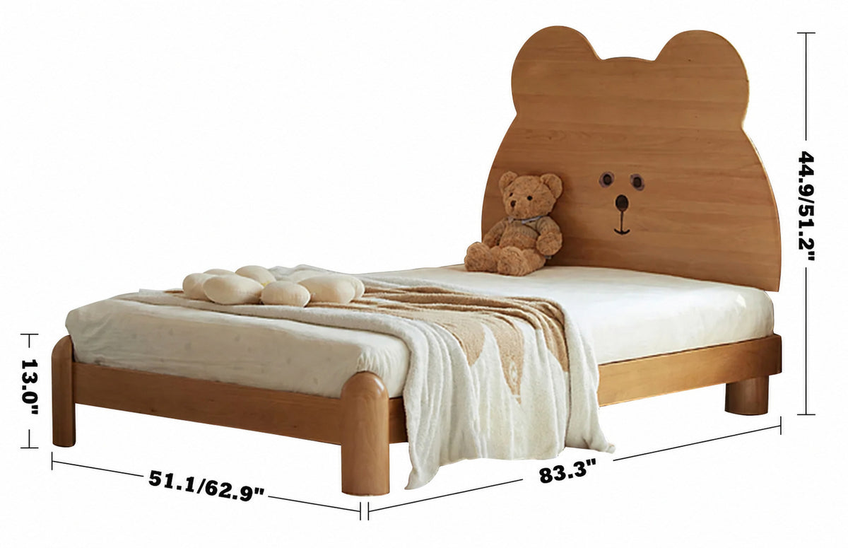 Scandinavian Wood Kids Bed TEDDY Size Chart