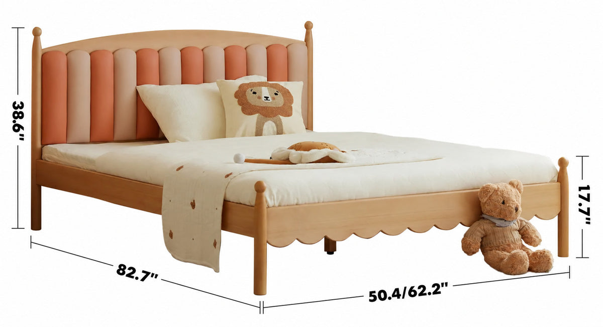 Scandinavian Wood Kids Bed MALLOW Size Chart