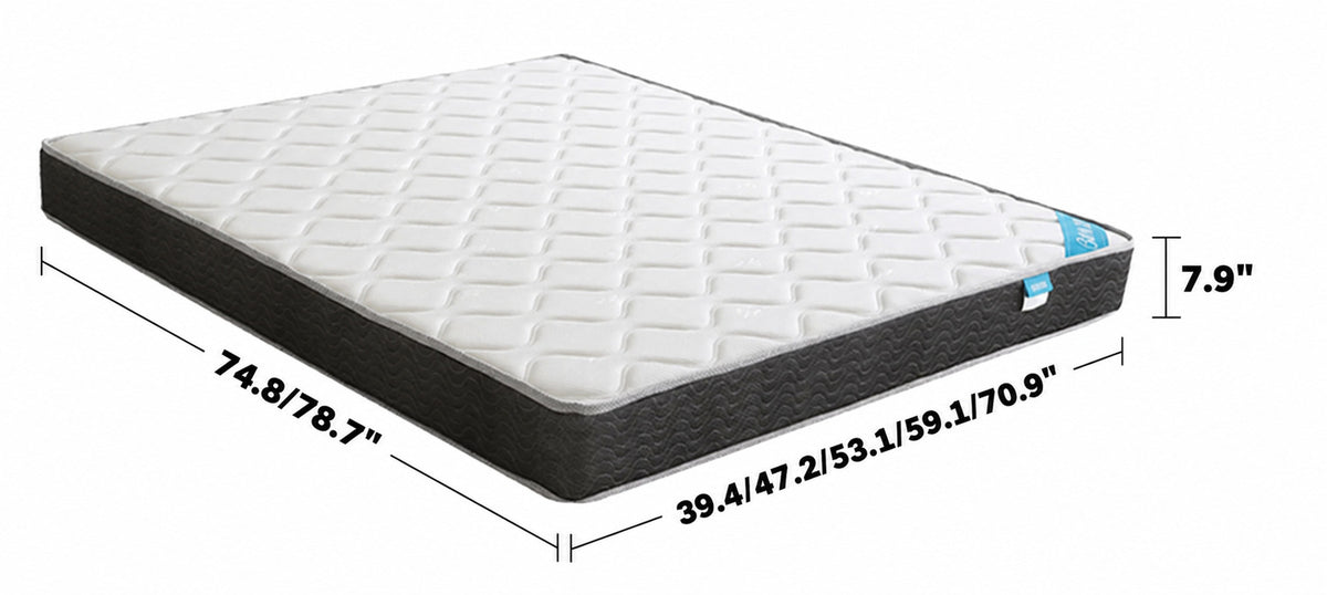 20cm Coil Spring Mattress SIMO Size Chart